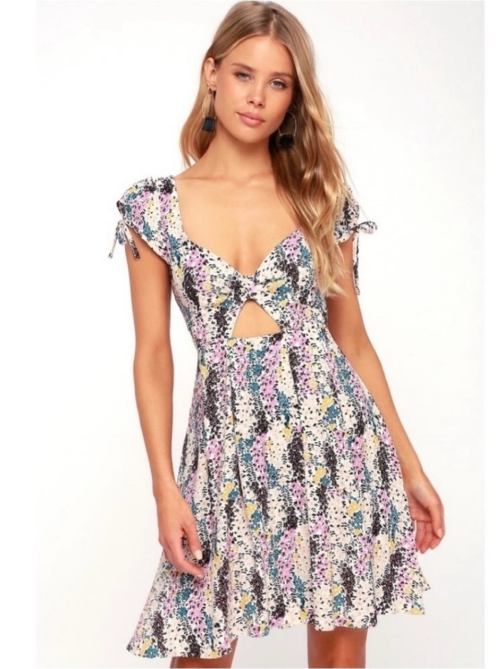 Free People Miss Right Floral Mini Dress